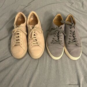 SUITSUPPLY Men's Casual Sneakers - Cream and Gray - SIZE 8